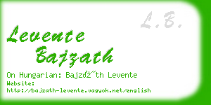 levente bajzath business card